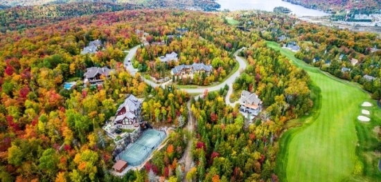 Tremendous Aerial View Of Autumn In Quebec
