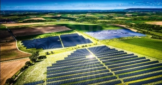 Aerial Shots Over Magnificent Solar Farm