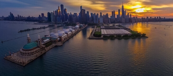 Top Aerial Photo Of Chicago's Navy Pier
